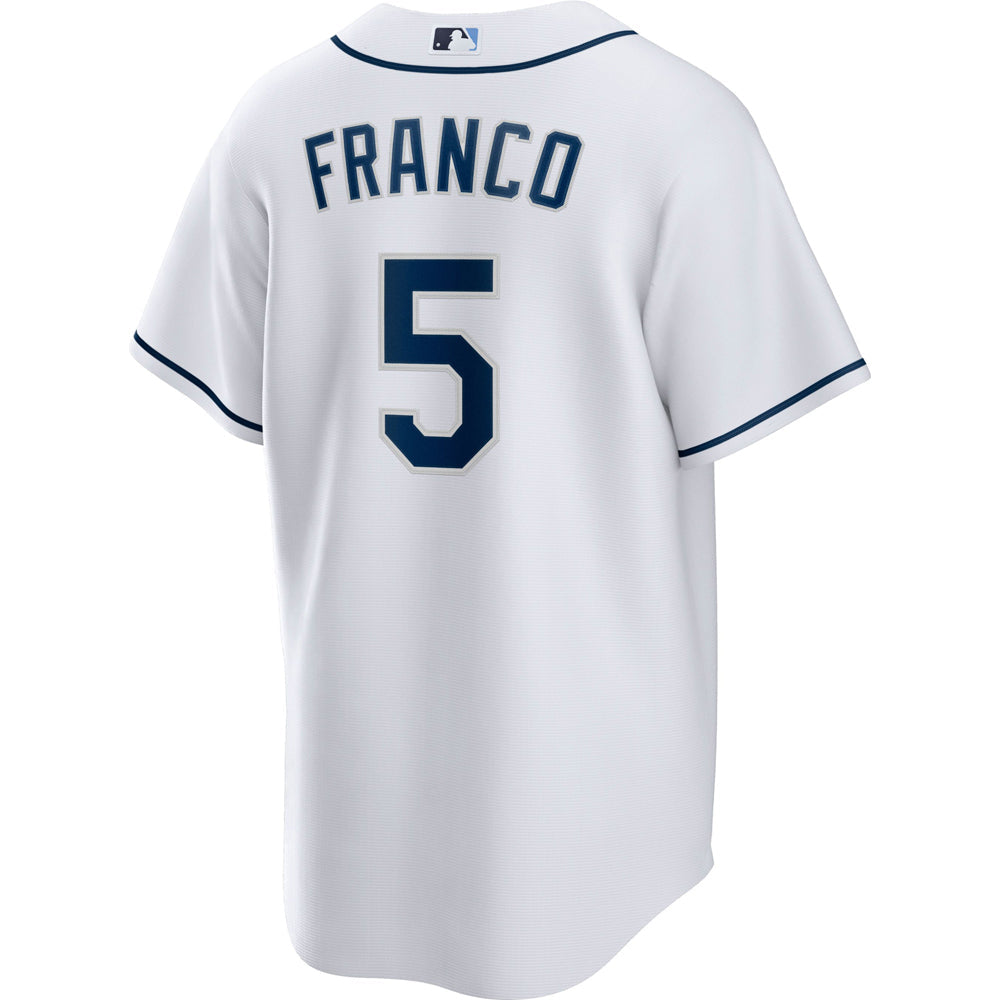 Men's Tampa Bay Rays Wander Franco Cool Base Replica Home Jersey - White